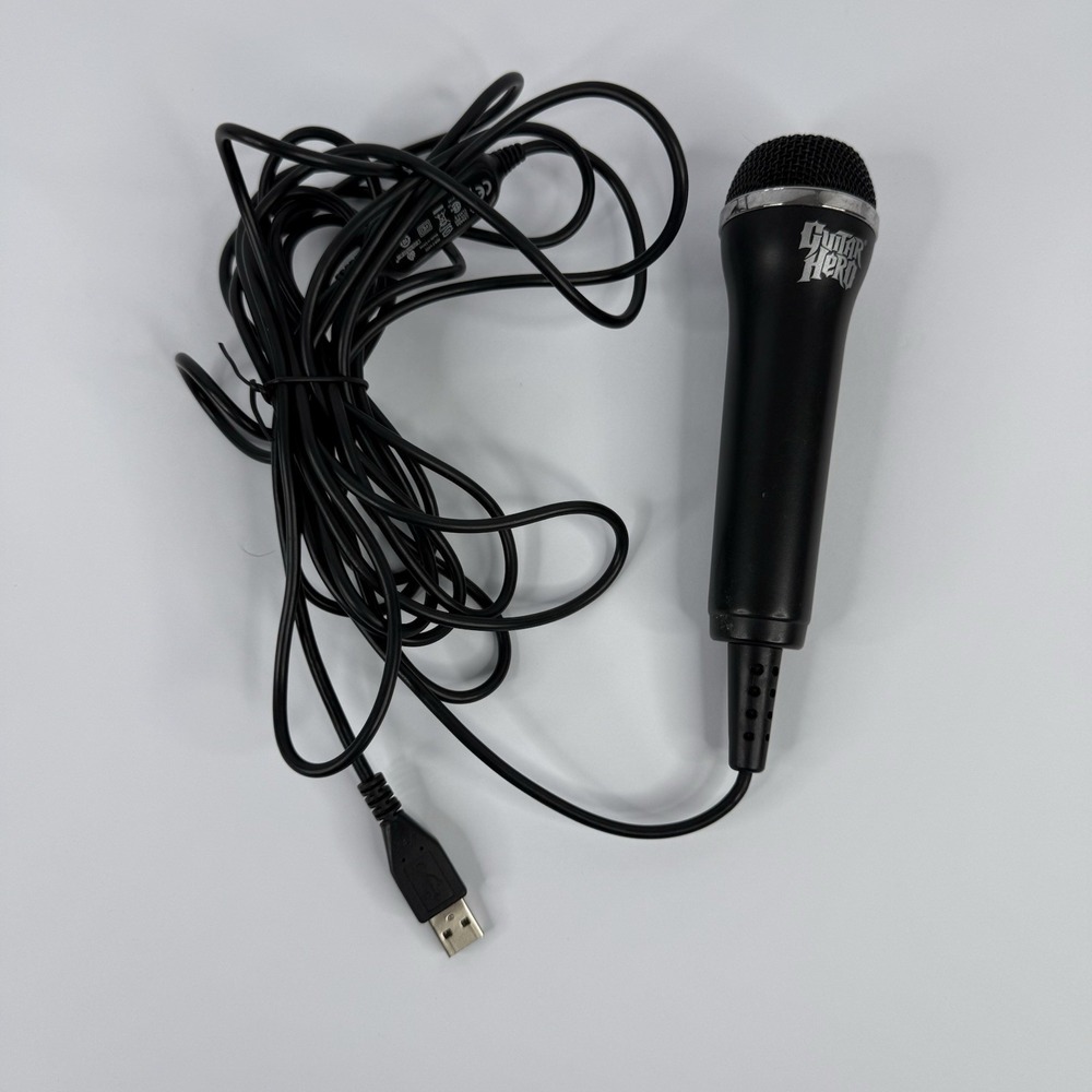 Guitar Hero Wired USB Microphone Logitech Red Octane PS2 PS3 XBox 360 Wii